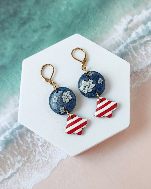 Boucles d'Oreilles Fleurs Océanes