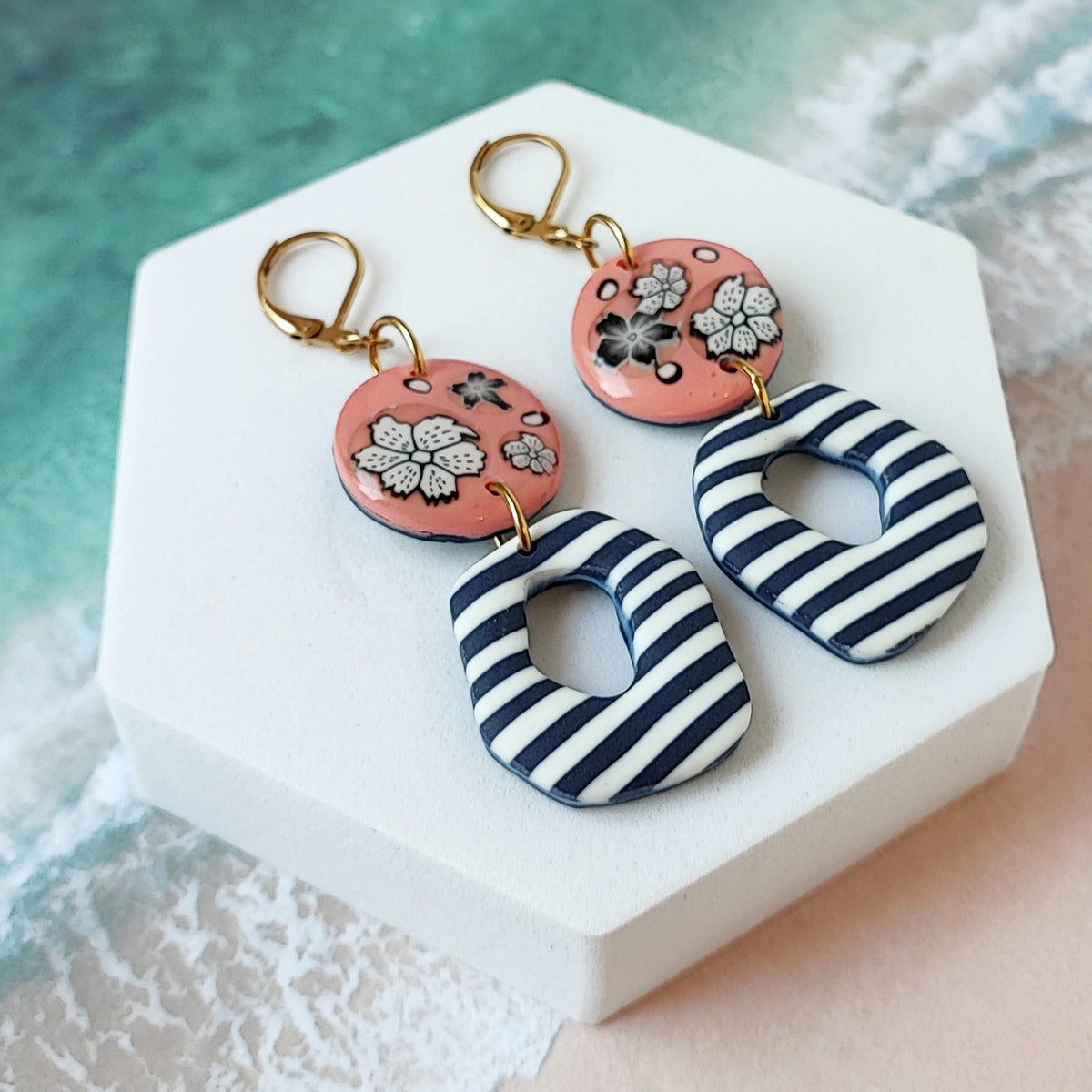Boucles d'Oreilles Calypso Corail