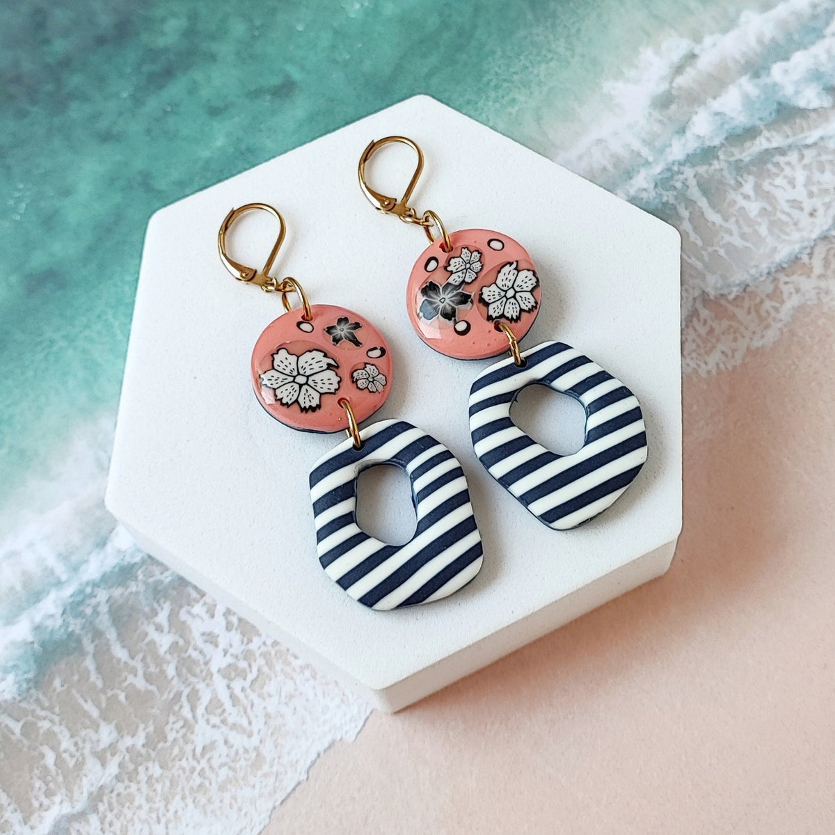 Boucles d'Oreilles Calypso Corail