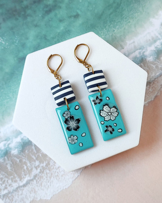 Boucles d'Oreilles Marée Pop Turquoise