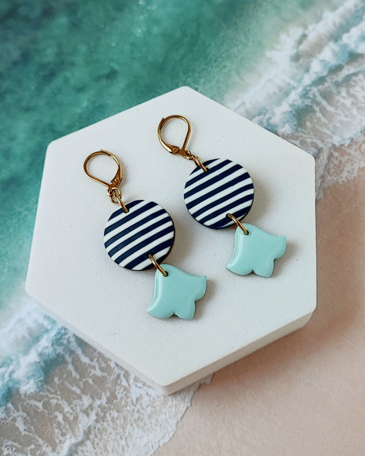 Boucles d'Oreilles Petit Large Bleu Ciel