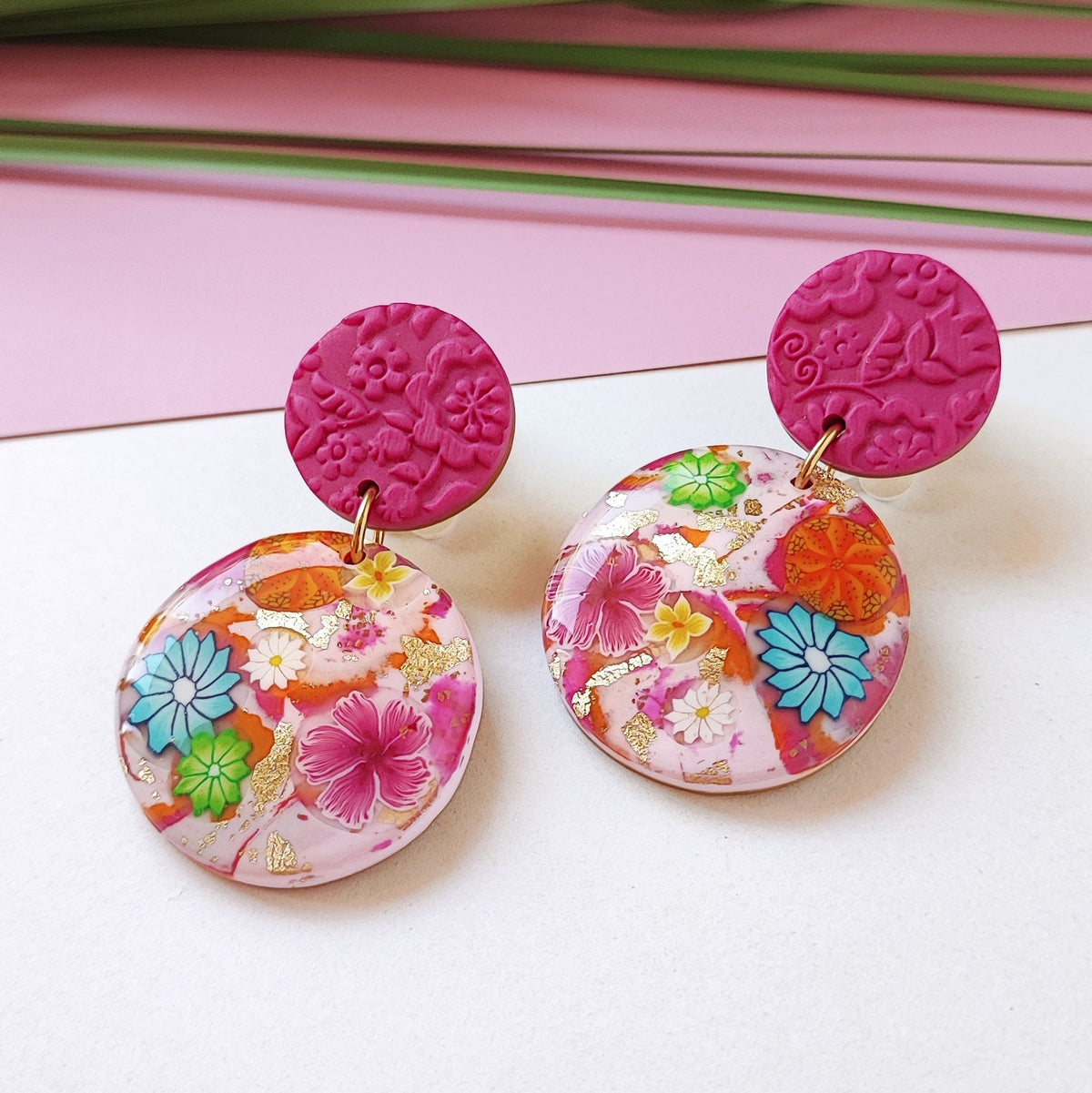 Orange Twist Earrings