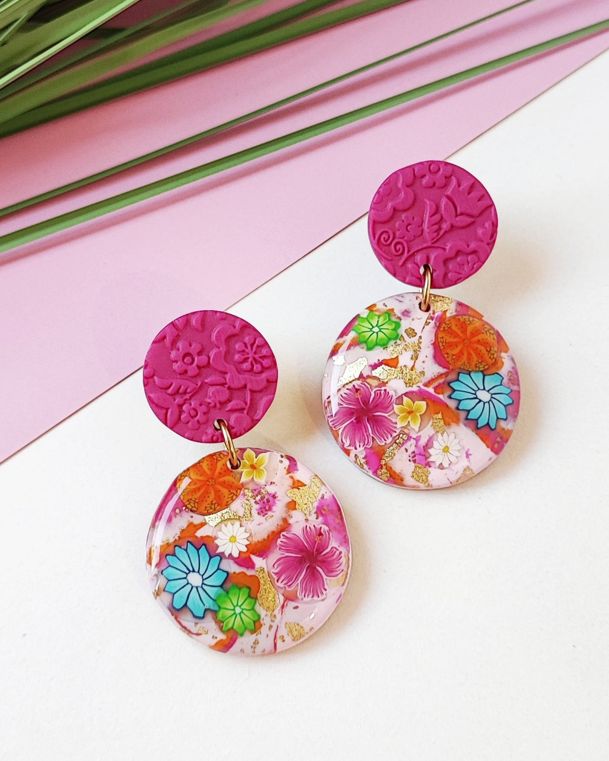 Orange Twist Earrings