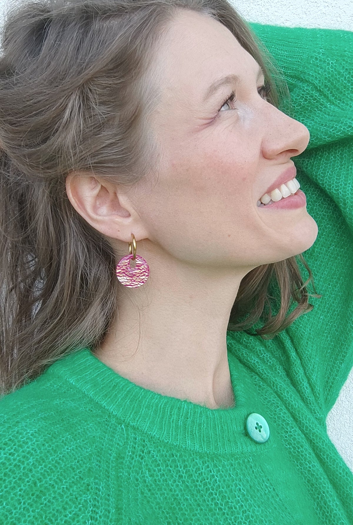 Boucles d'oreilles Créoles Flora rondes