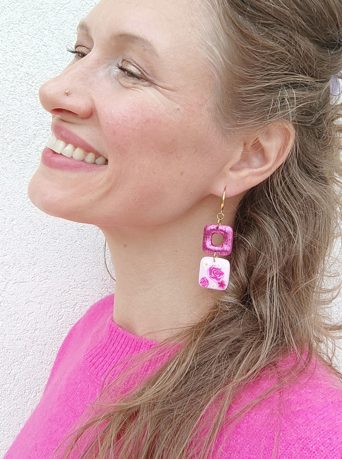 Orange Twist Earrings