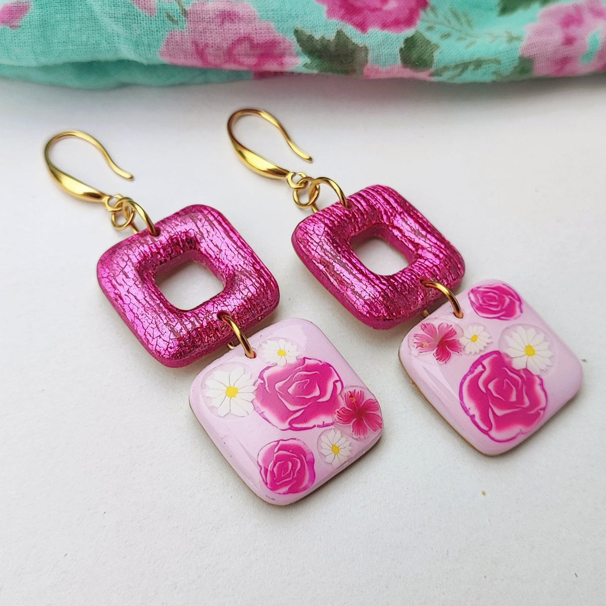 Orange Twist Earrings