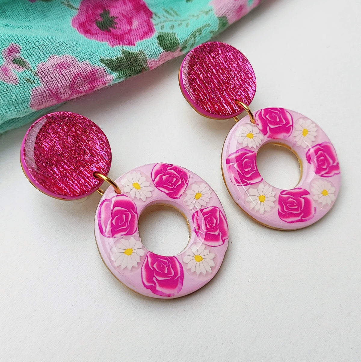 Orange Twist Earrings
