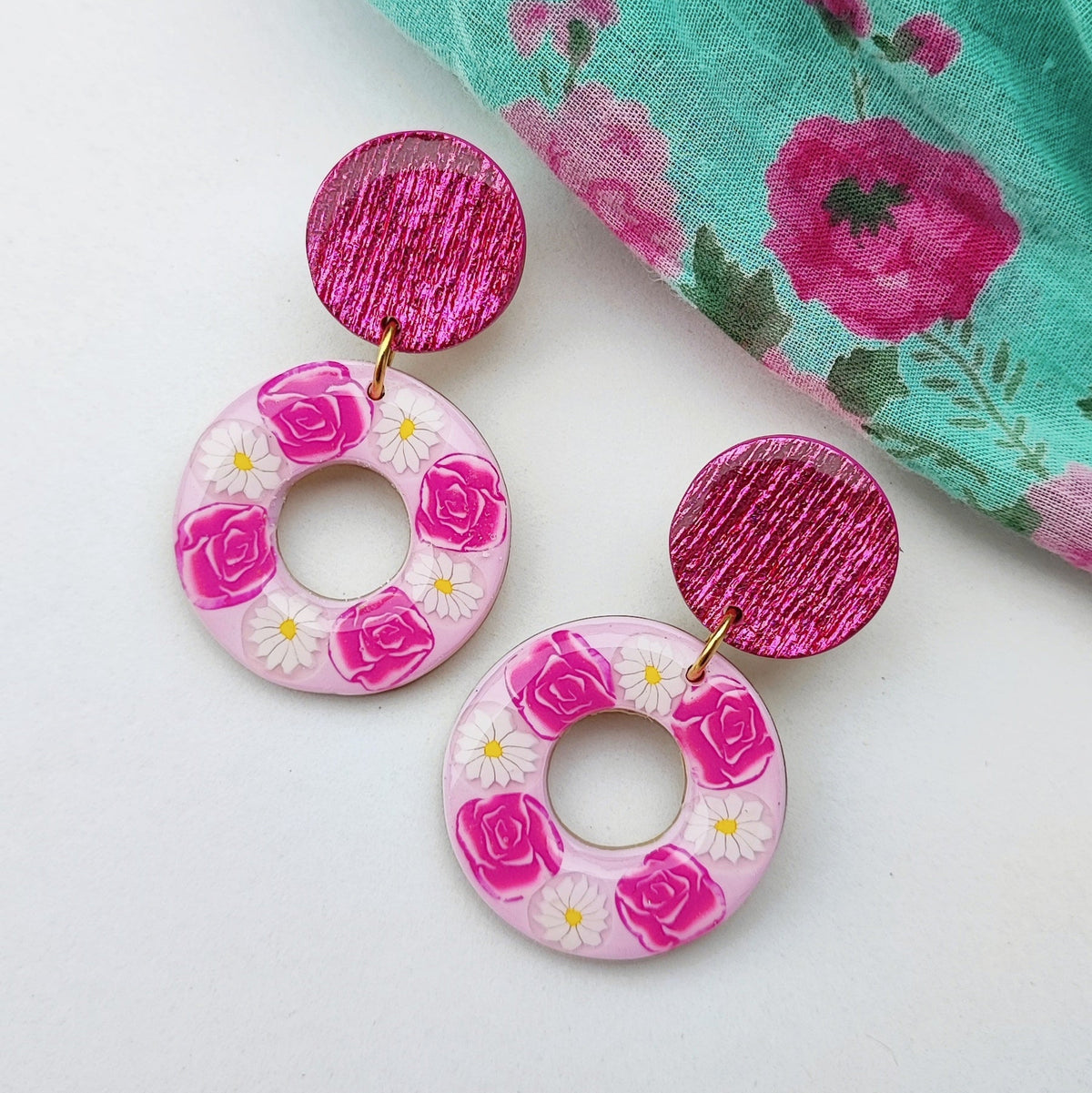 Orange Twist Earrings