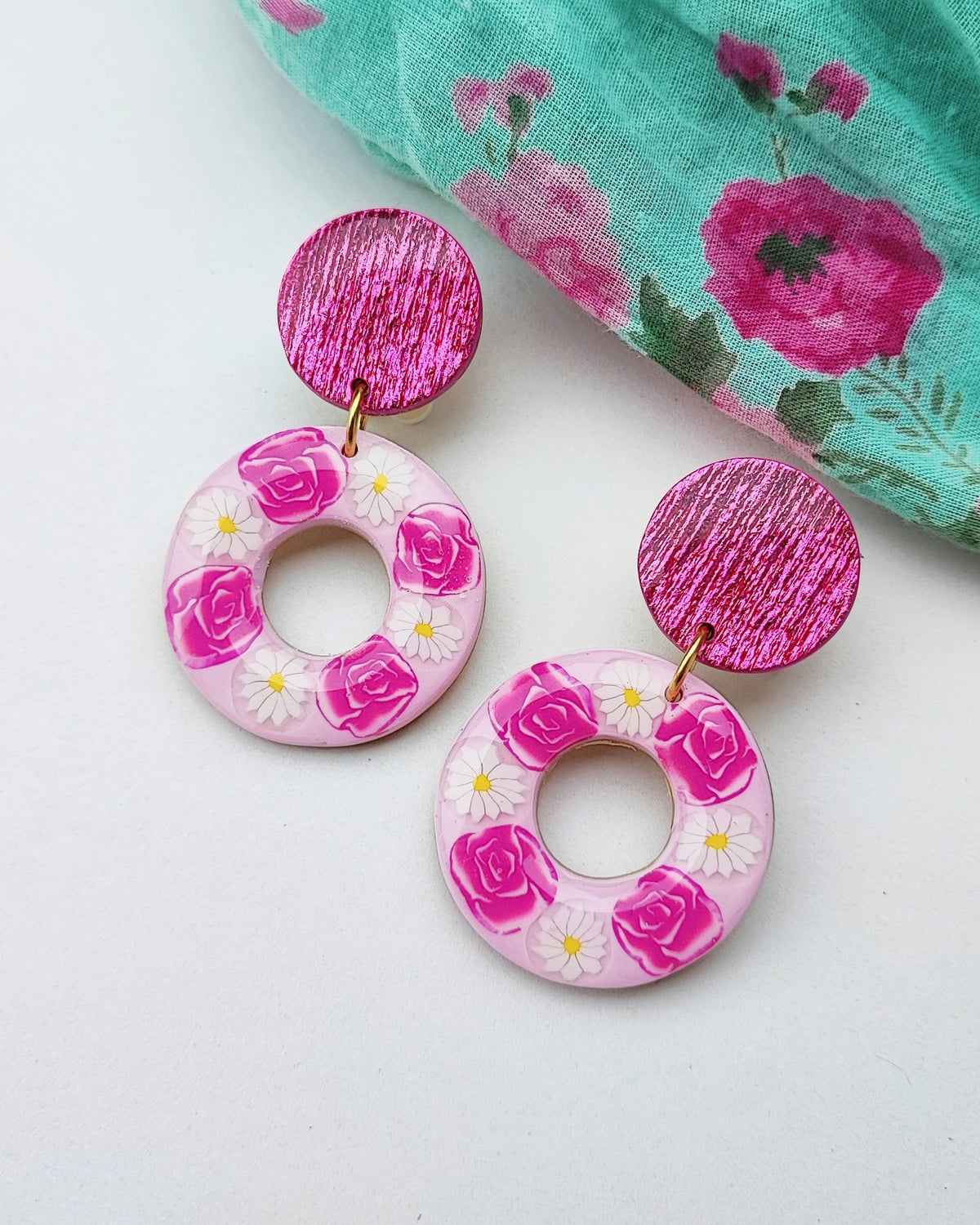 Orange Twist Earrings