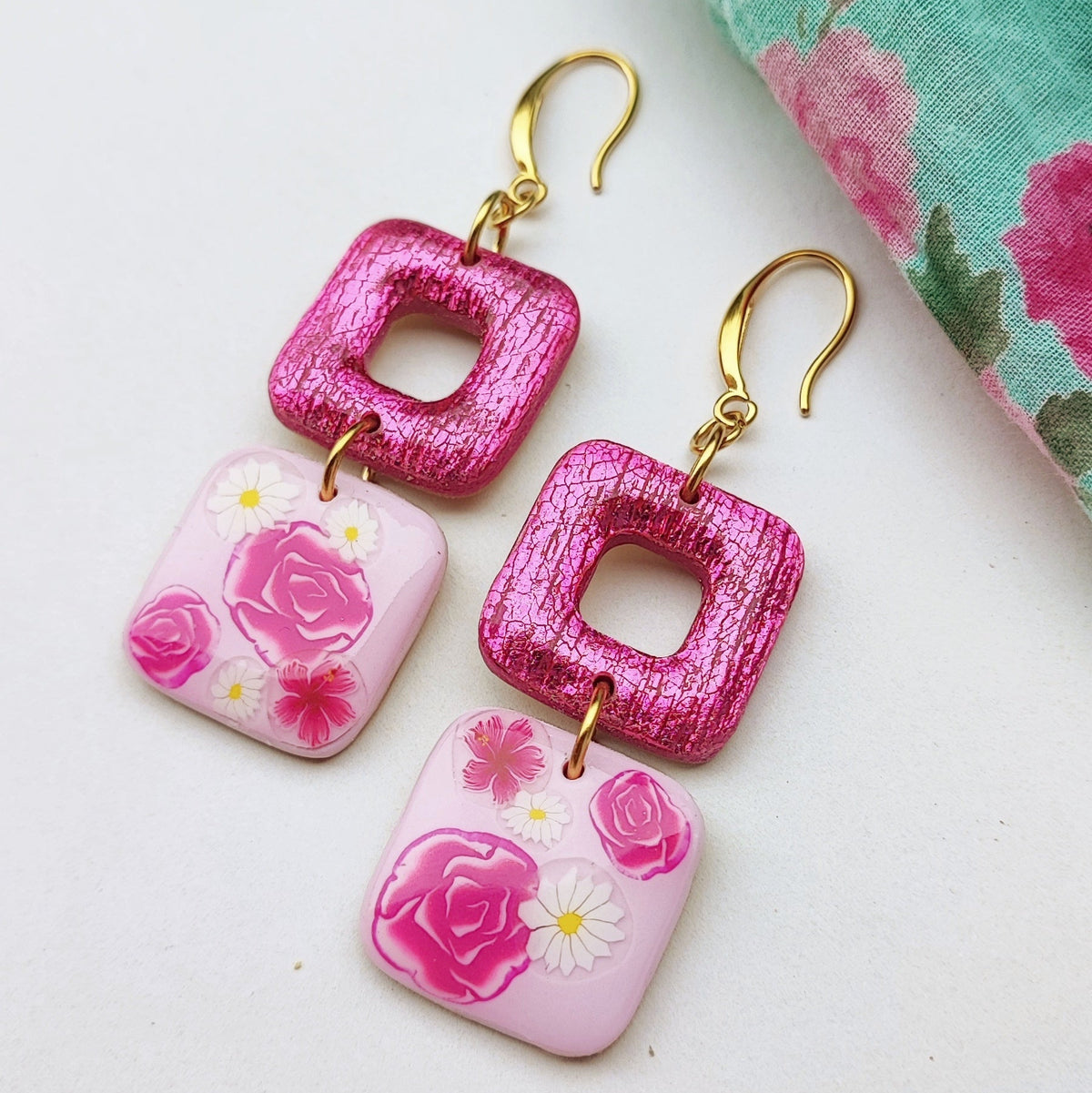 Orange Twist Earrings