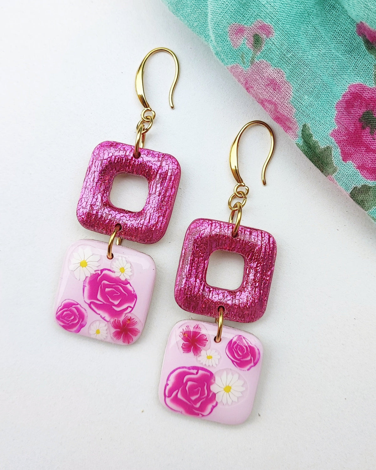 Orange Twist Earrings