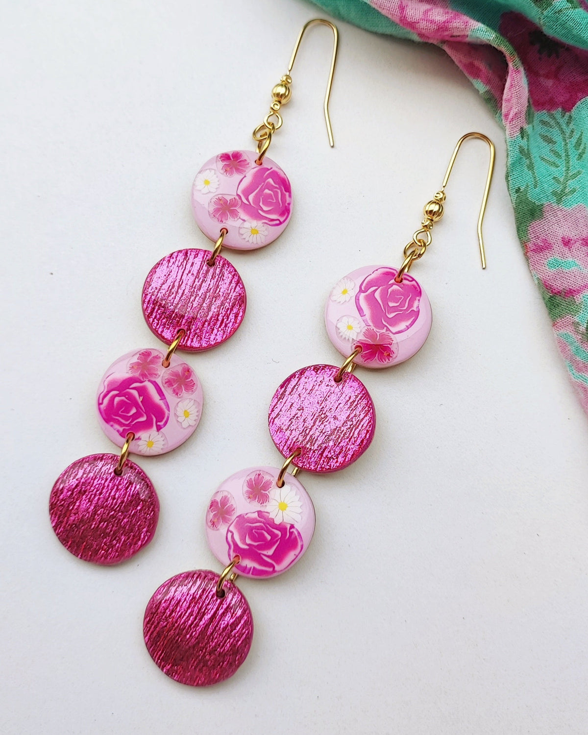 Orange Twist Earrings