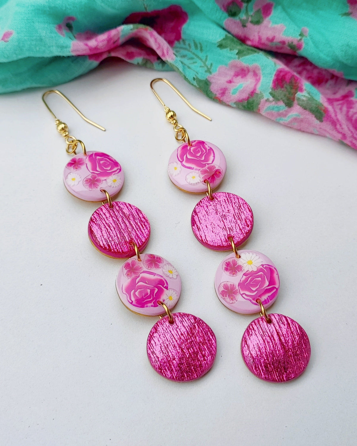 Orange Twist Earrings