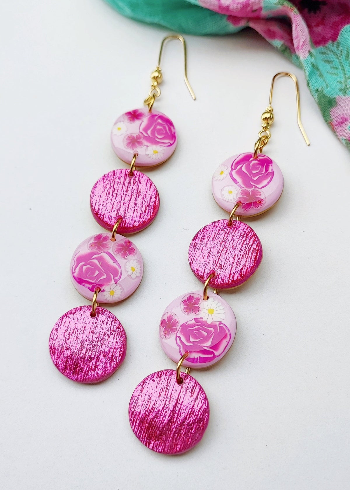 Orange Twist Earrings