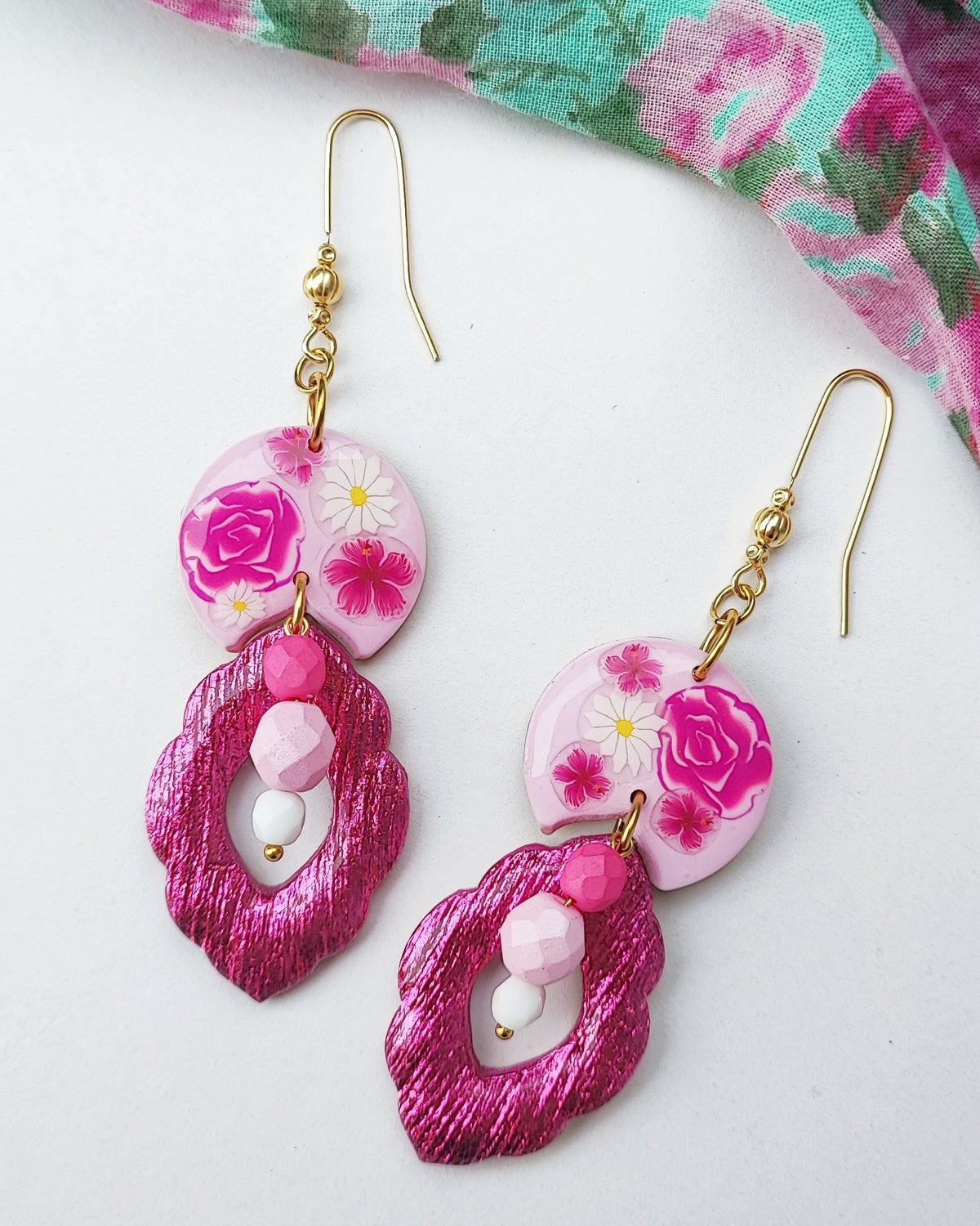 Orange Twist Earrings
