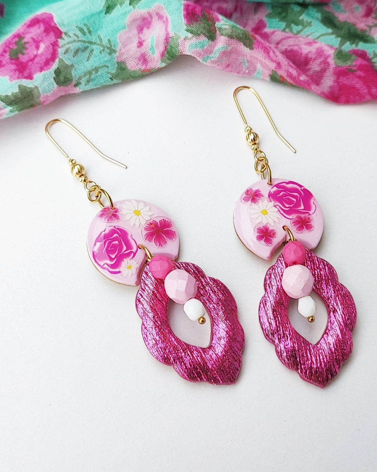 Orange Twist Earrings