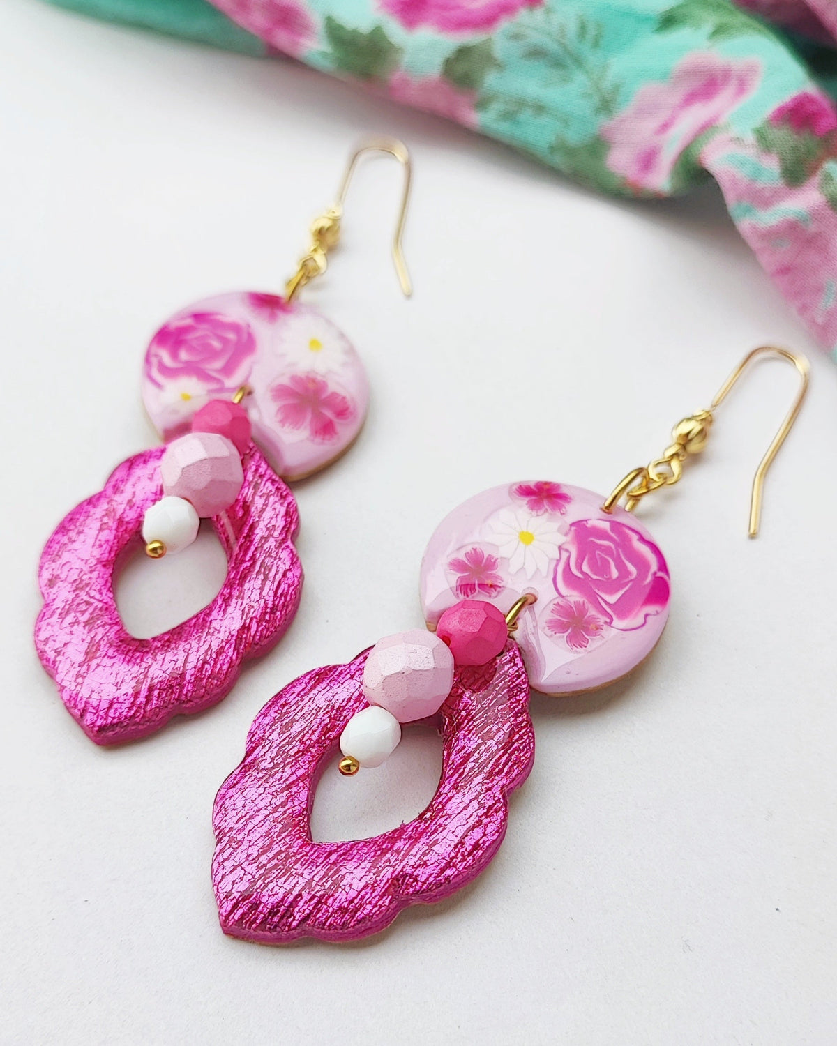 Orange Twist Earrings