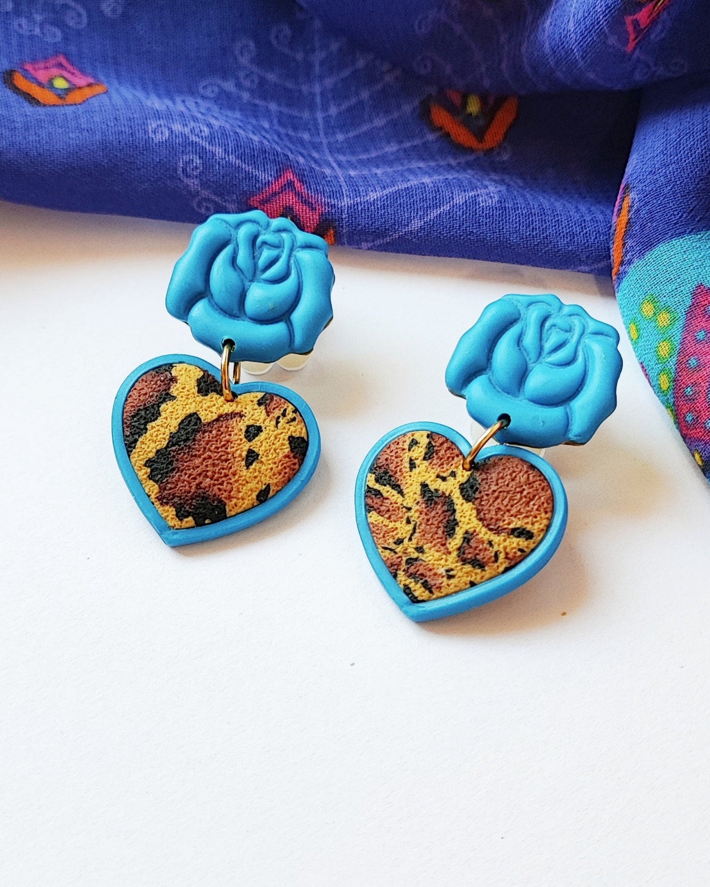 Boucles d'oreilles Pop Léo (9 coloris différents)