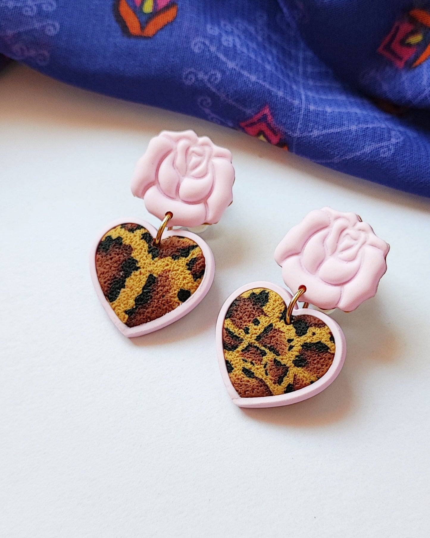 Boucles d'oreilles Pop Léo (9 coloris différents)