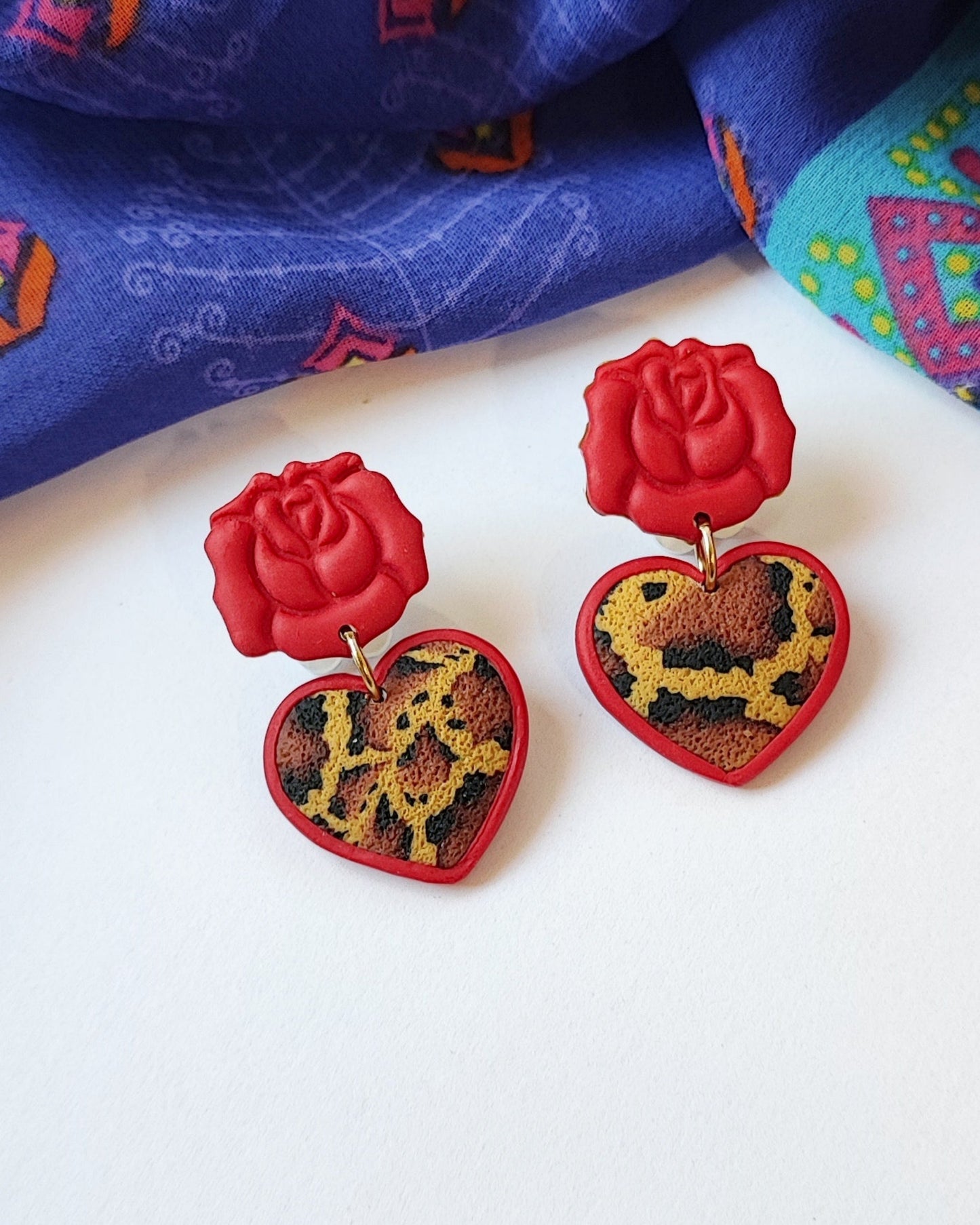 Boucles d'oreilles Pop Léo (9 coloris différents)