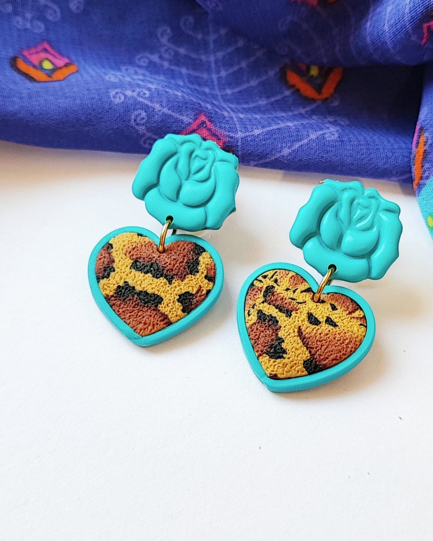 Boucles d'oreilles Pop Léo (9 coloris différents)