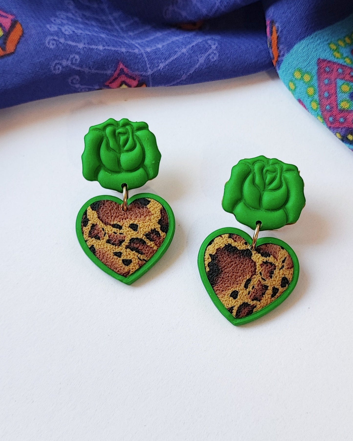 Boucles d'oreilles Pop Léo (9 coloris différents)