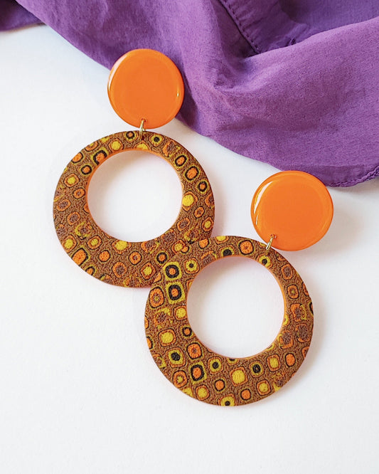Boucles d'oreilles Orange Twist