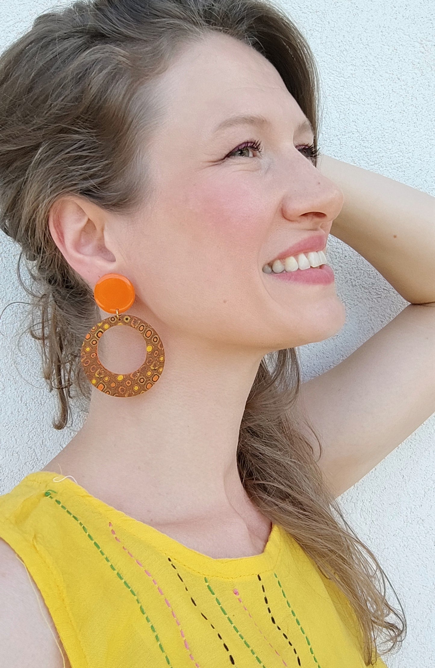 Boucles d'oreilles Orange Twist