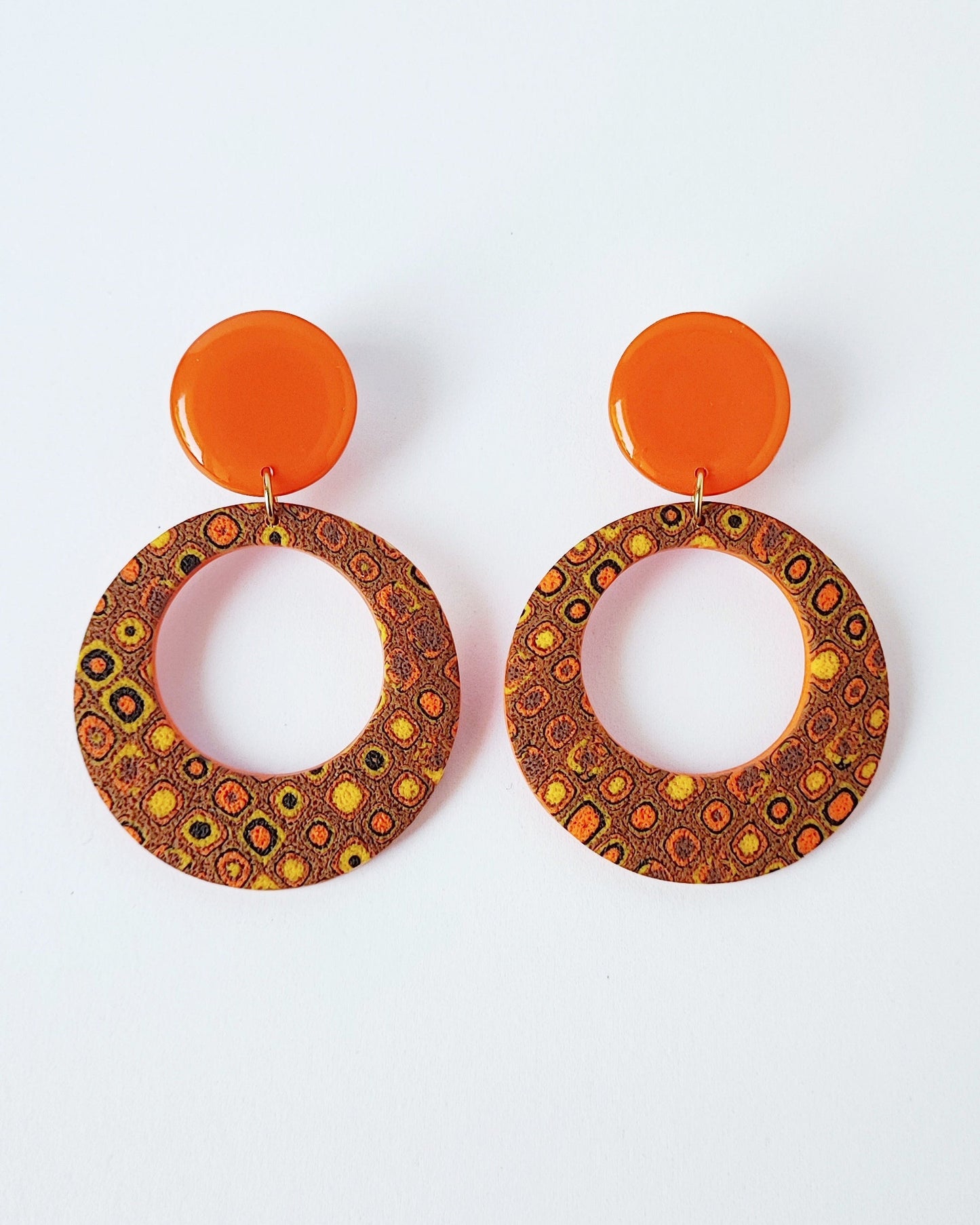 Boucles d'oreilles Orange Twist