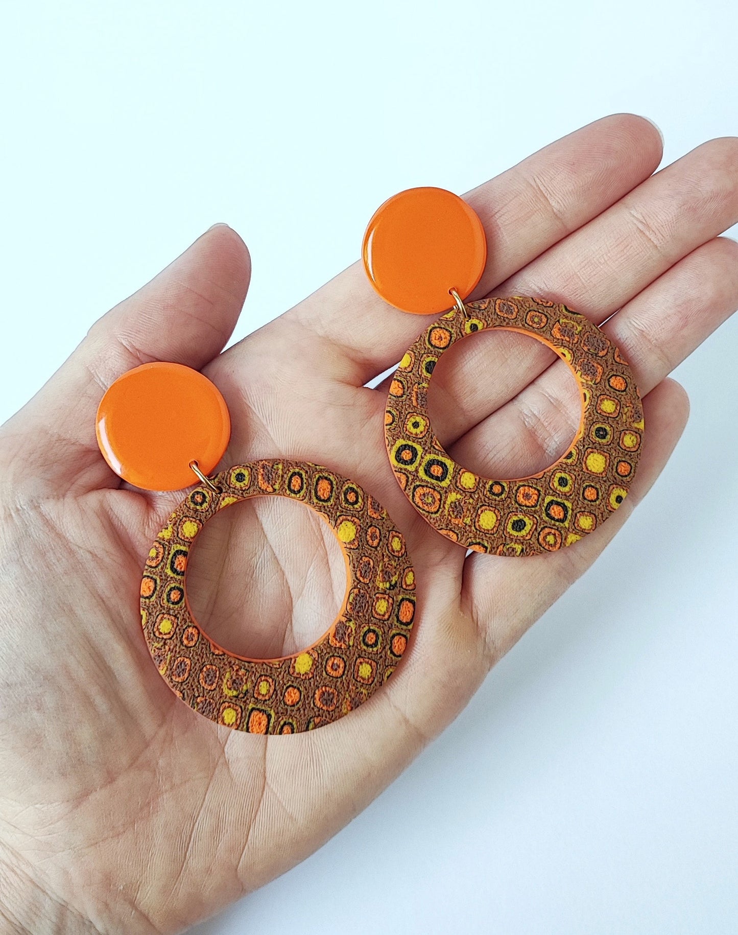 Boucles d'oreilles Orange Twist