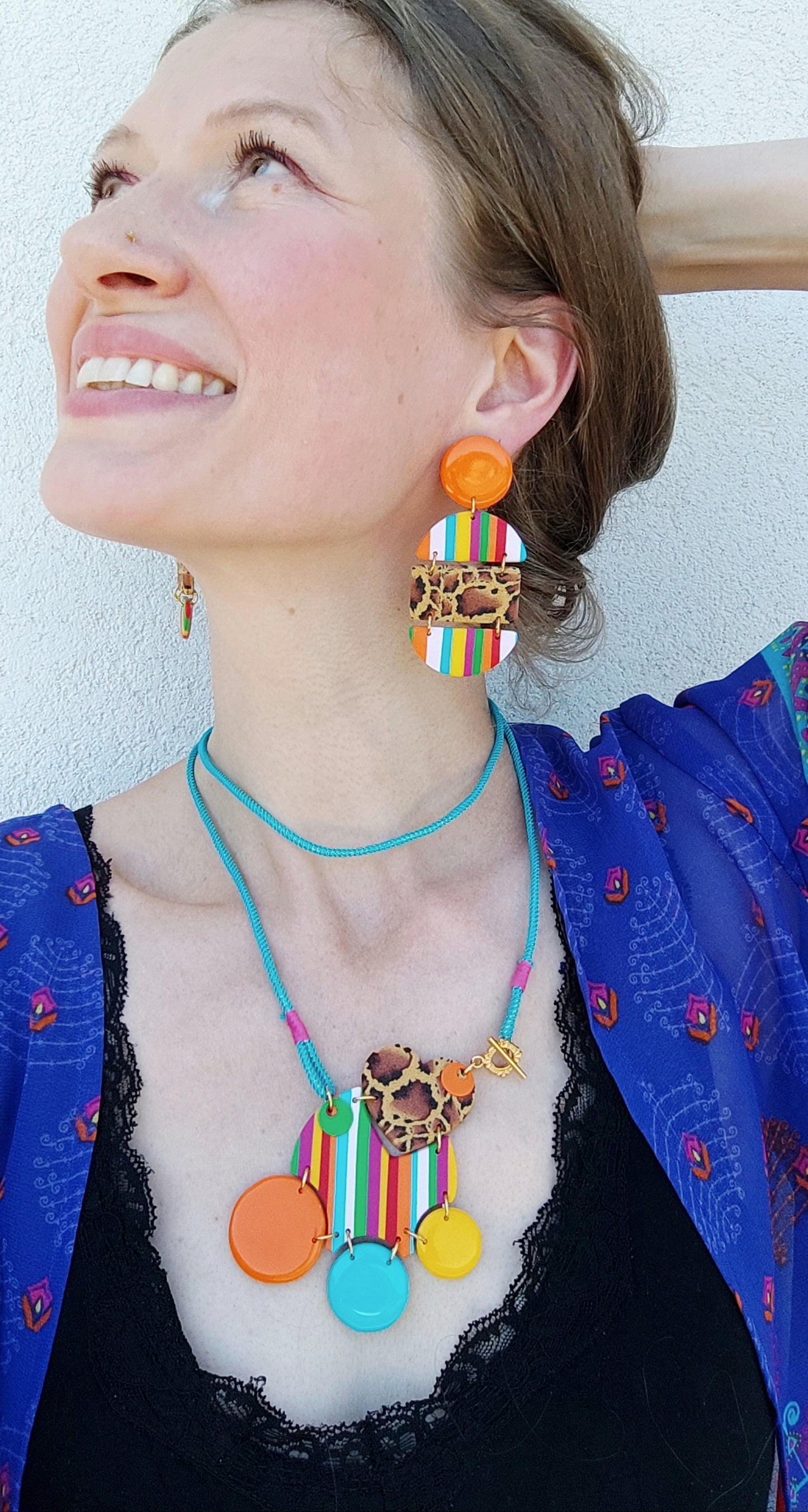 Rainbow Jungle Long Necklace