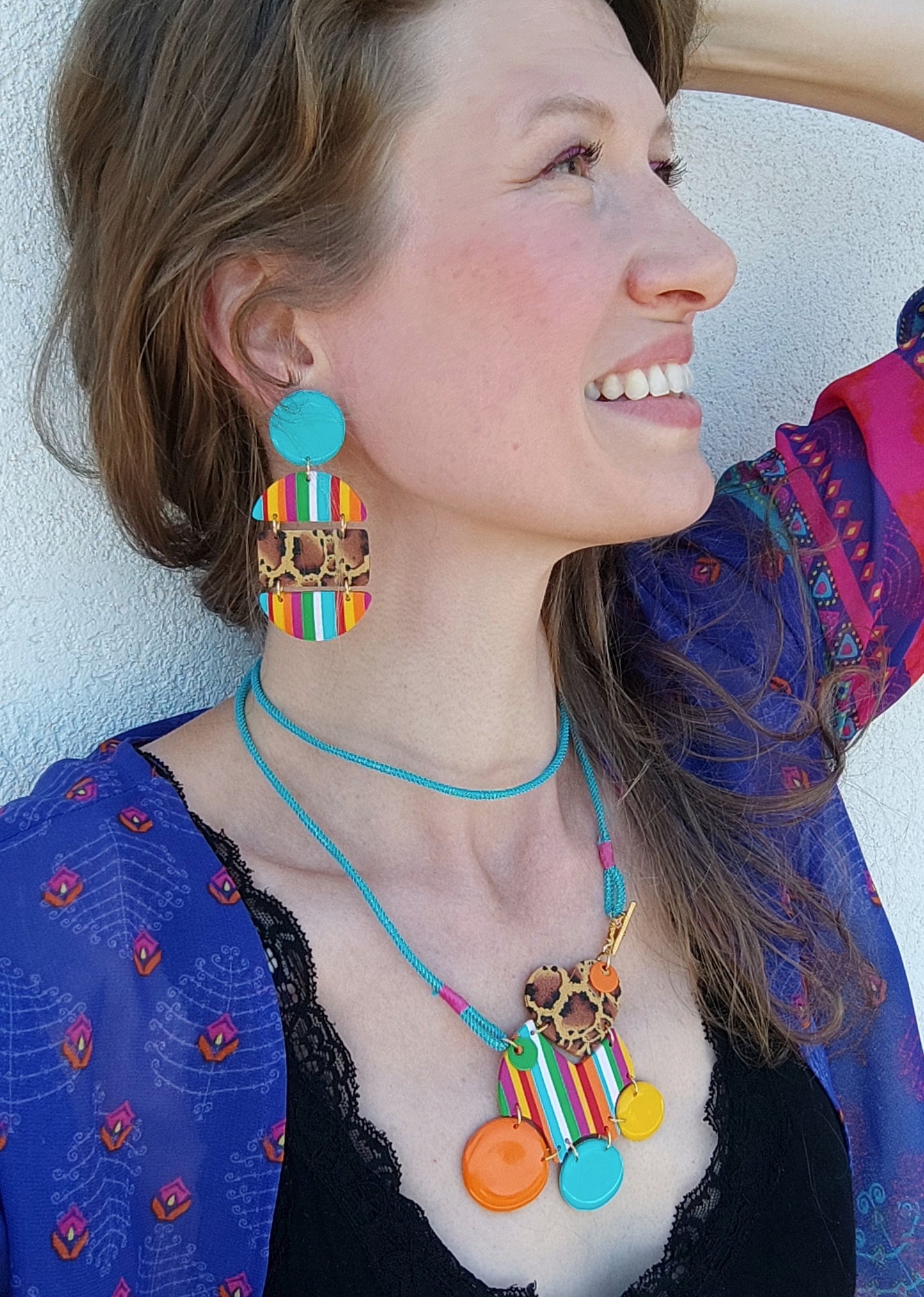 Rainbow Jungle Long Necklace