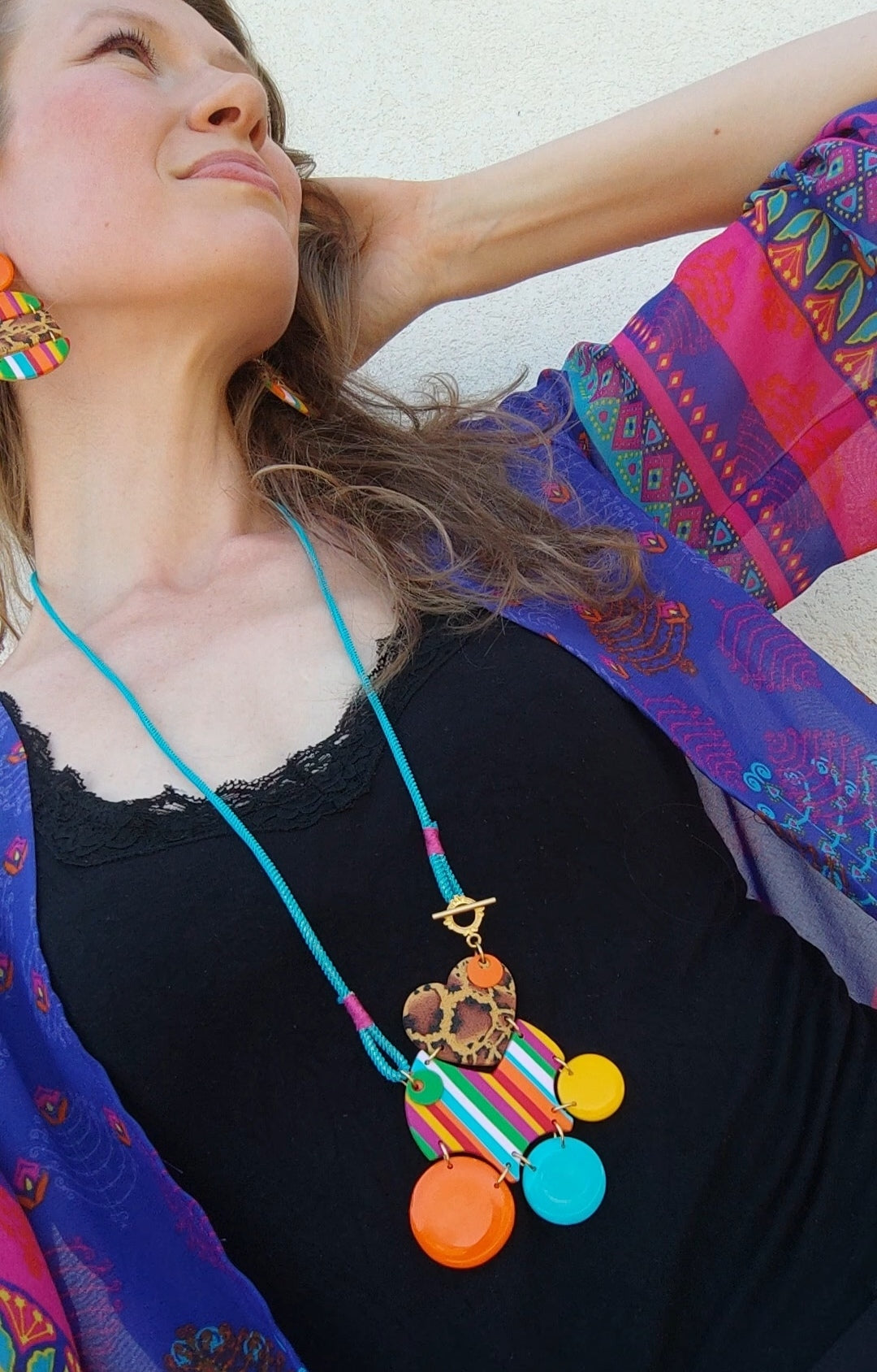 Rainbow Jungle Long Necklace