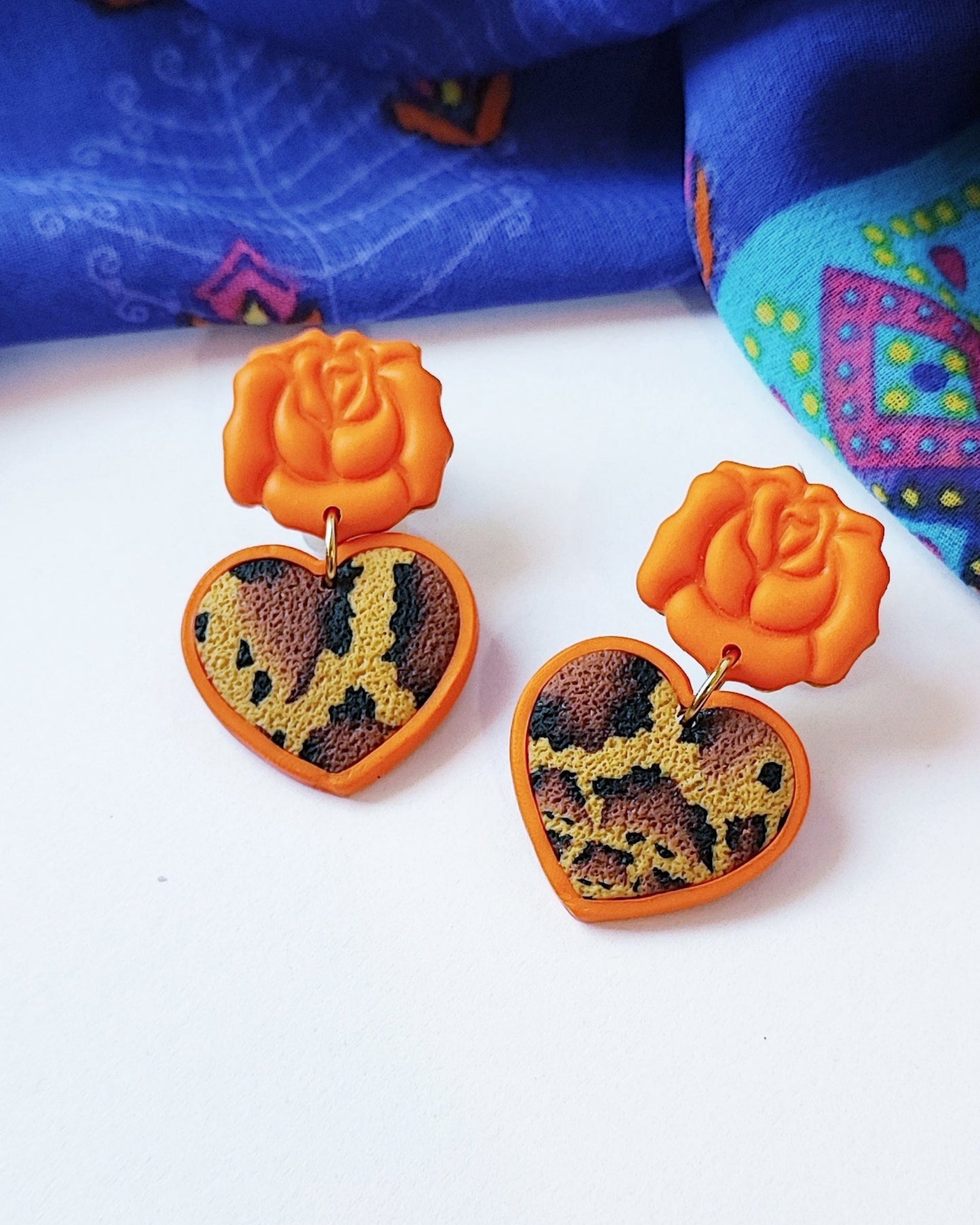 Boucles d'oreilles Pop Léo (9 coloris différents)